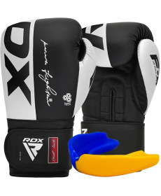 Рукавички боксерські з капою RDX F4 Hook&Loop розмір 10 унцій, чорно-білі