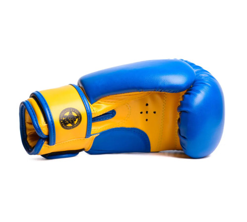 Рукавички боксерські PowerPlay 3004 JR Classic Синьо-Жовті 8 унцій