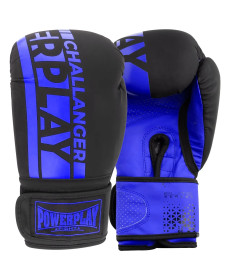 Рукавички боксерські PowerPlay 3086 Challenger Matt 10 унцій, чорно-сині