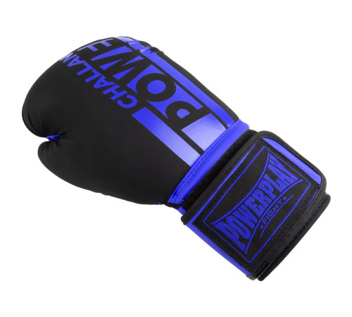 Рукавички боксерські PowerPlay 3086 Challenger Matt 10 унцій, чорно-сині Рукавички боксерські PowerPlay 3086 Challenger Matt 10 унцій, чорно-сині