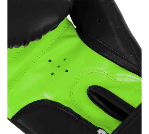 Рукавички боксерські PowerPlay 3004 JR Classic Чорно-Зелені 8 унцій