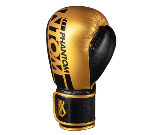 Рукавички боксерські з капою Phantom APEX Elastic 16 унцій, чорно-золотистий
