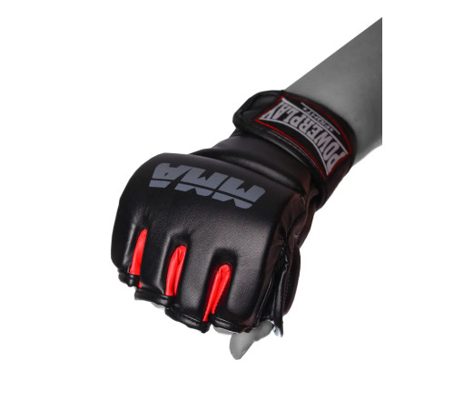 Рукавички для MMA PowerPlay 3053 розмір L/XL, чорно-червоні