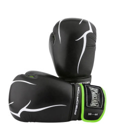 Рукавички боксерські PowerPlay 3018 Jaguar 10 унцій, чорно-зелені