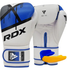 Рукавички боксерські з капою RDX F7 Ego розмір 12 унцій, біло-сині
