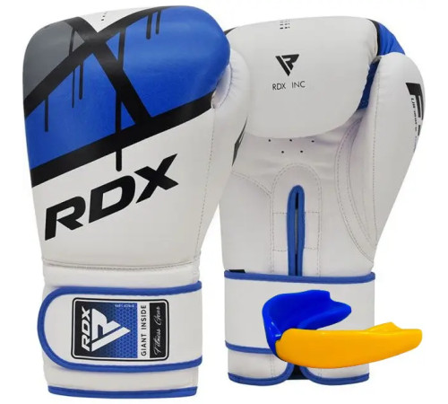 Рукавички боксерські з капою RDX F7 Ego розмір 12 унцій, біло-сині