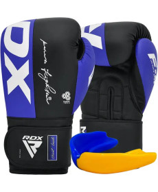 Рукавички боксерські з капою RDX F4 Hook&Loop розмір 10 унцій, чорно-сині