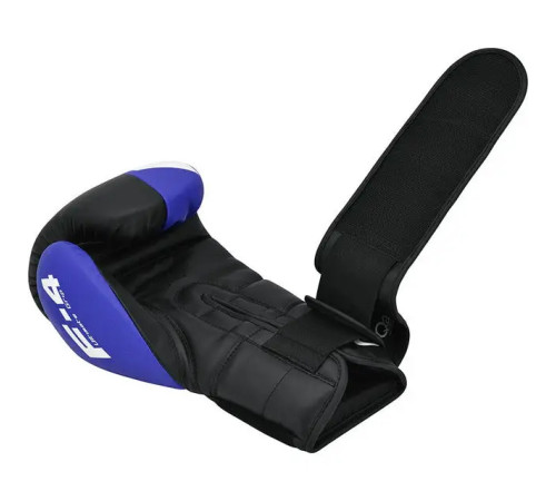 Рукавички боксерські з капою RDX F4 Hook&Loop розмір 10 унцій, чорно-сині