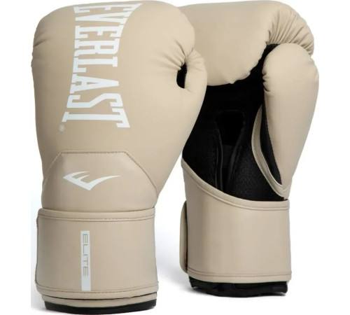 Боксерські рукавиці Everlast ELITE 2 BOXING GLOVES 14 унцій, бежеві