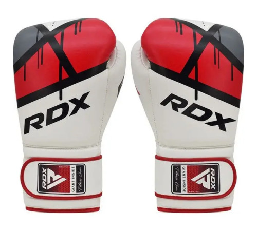 Рукавички боксерські з капою RDX F7 Ego 10 унцій, біло-червоні Рукавички боксерські з капою RDX F7 Ego 10 унцій, біло-червоні