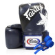Рукавички боксерські з бинтами Fairtex BGV1 Nation Print 12 унцій, темно-сині