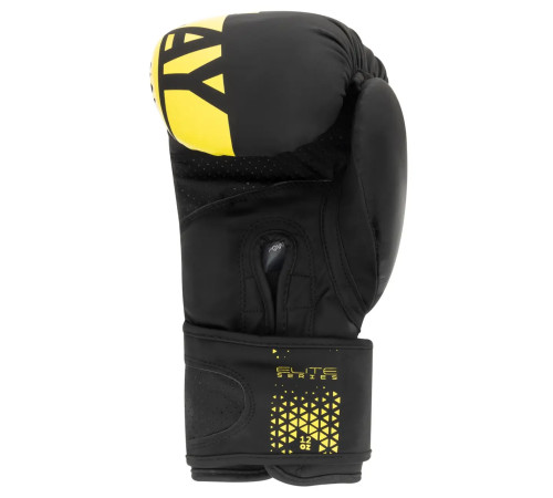Рукавички боксерські PowerPlay 3086 Matt Challenger розмір 12 унцій, чорно-жовті