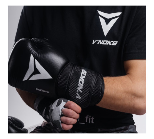 Рукавички боксерські V`Noks Optima 10 унцій, чорні