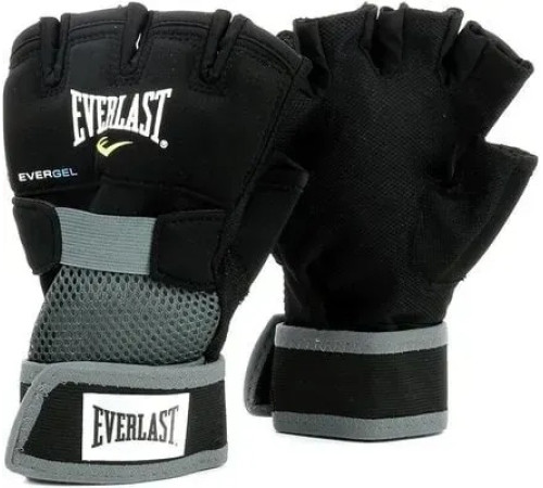 Боксерські рукавички Everlast EVERGEL HAND WRAPS розмір L, чорно-сірі