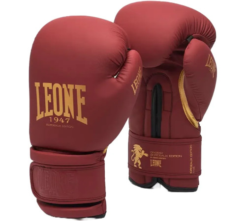 Рукавички боксерські з капою Leone GN059X BORDEAUX ED 10 унцій, червоні Рукавички боксерські з капою Leone GN059X BORDEAUX ED 10 унцій, червоні