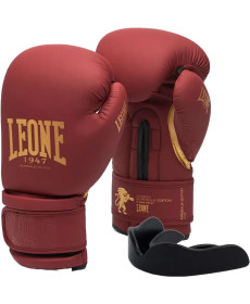 Рукавички боксерські з капою Leone GN059X BORDEAUX ED 10 унцій, червоні