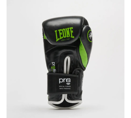 Рукавички боксерські з бинтами Leone GN115 PROFESSIONAL 2 розмір 16 унцій, чорно-зелені