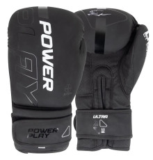 Рукавички боксерські PowerPlay 3024 Ultra Mat розмір 12 унцій, чорно-білі