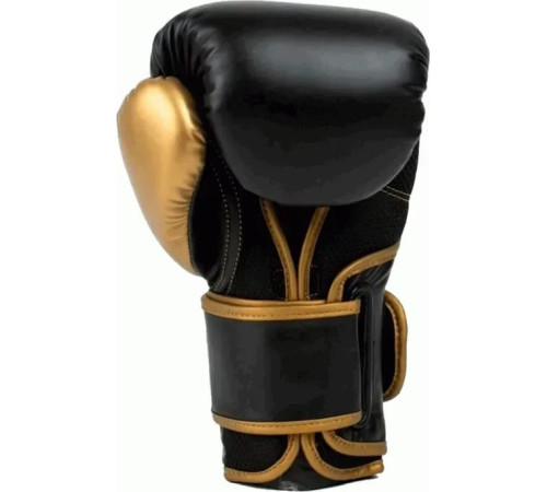 Боксерські рукавиці EVERLAST POWERLOCK 2R TRAINING GLOVE 16 унцій, чорно-золотистий