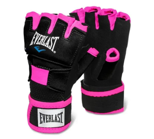Рукавички боксерські Everlast EVERGEL HAND WRAPS розмір M/L, чорно-рожеві