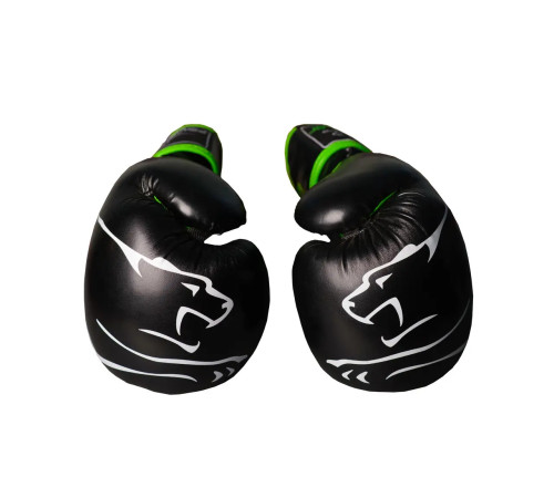 Рукавички боксерські PowerPlay 3018 Jaguar 12 унцій, чорно-зелені Рукавички боксерські PowerPlay 3018 Jaguar 12 унцій, чорно-зелені