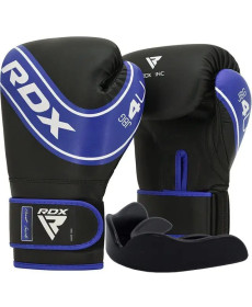 Рукавички боксерські дитячі з капою RDX 4B Robo Kids розмір 6 унцій, чорно-сині 