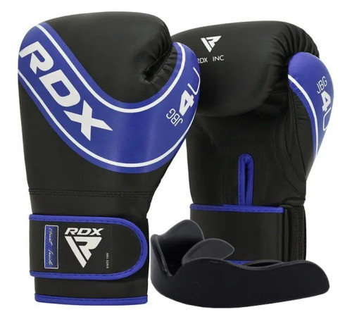 Рукавички боксерські дитячі з капою RDX 4B Robo Kids розмір 6 унцій, чорно-сині