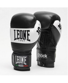 Рукавички боксерській Leone Shock 16 унцій, чорно-білі