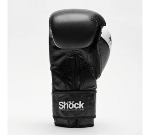 Рукавички боксерській Leone Shock 16 унцій, чорно-білі