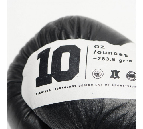 Рукавички боксерській Leone Shock 16 унцій, чорно-білі