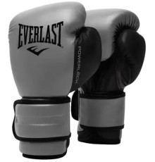Боксерські рукавиці Everlast POWERLOCK 2R TRAINING GLOVE 16 унцій, сірі