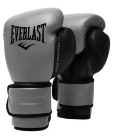 Боксерські рукавиці Everlast POWERLOCK 2R TRAINING GLOVE 16 унцій, сірі