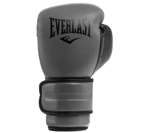 Боксерські рукавиці Everlast POWERLOCK 2R TRAINING GLOVE 16 унцій, сірі