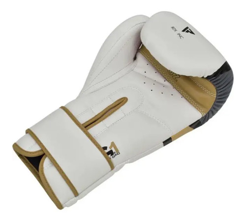 Рукавички боксерські з капою RDX F7 Ego розмір 16 унцій, біло-золотисті