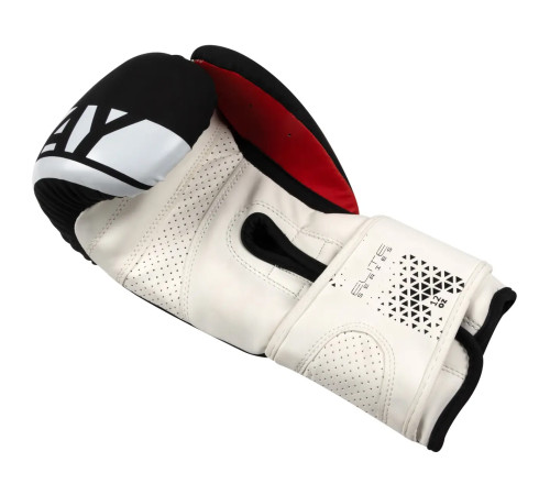 Рукавички боксерські PowerPlay 3086 Matt Challenger розмір 12 унцій, чорно-білі