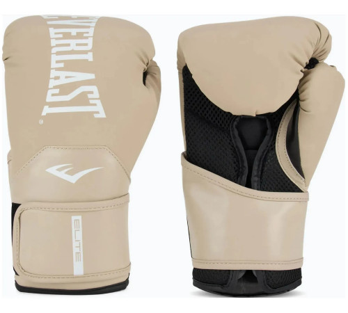 Боксерські рукавиці EVERLAST ELITE 2 BOXING GLOVES 16 унцій, бежевиі