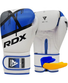 Рукавички боксерські з капою RDX F7 Ego розмір 10 унцій, біло-сині