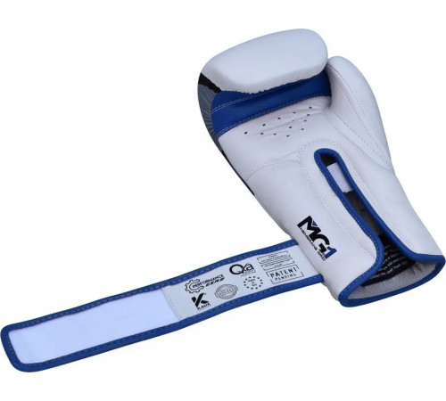 Рукавички боксерські з капою RDX F7 Ego розмір 10 унцій, біло-сині