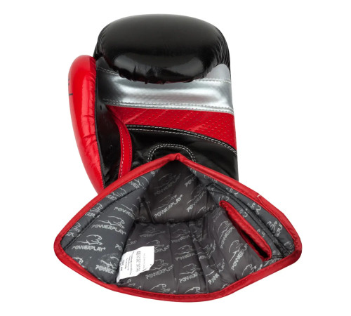 Рукавички боксерські PowerPlay 3007 Scorpio Чорні карбон 10 унцій