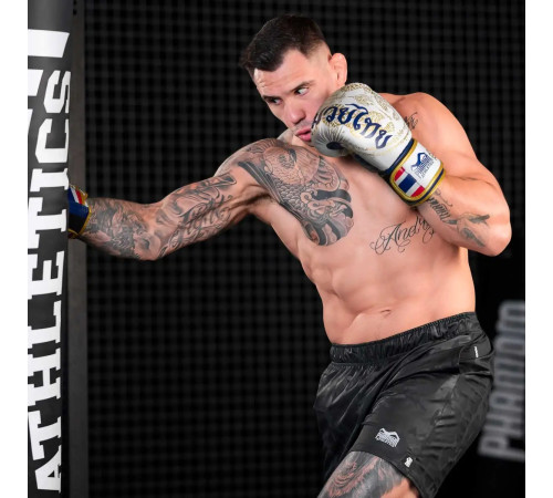 Рукавички боксерські з бинтами Phantom Muay Thai Limited Edition 14 унцій, золотисті