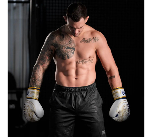 Рукавички боксерські з бинтами Phantom Muay Thai Limited Edition 14 унцій, золотисті