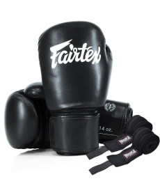 Рукавички боксерські з бинтами Fairtex Amateur BGV27 10 унцій, чорні