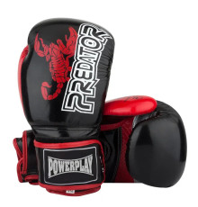 Рукавички боксерські  PowerPlay 3007 Scorpio Чорні карбон 12 унцій