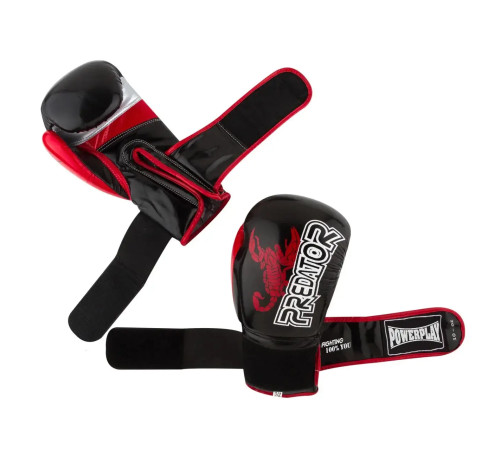 Рукавички боксерські PowerPlay 3007 Scorpio Чорні карбон 12 унцій