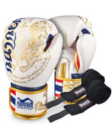 Рукавички боксерські з бинтами Phantom Muay Thai Limited Edition 12 унцій, золотисті