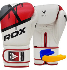 Рукавички боксерські з капою RDX F7 Ego розмір 14 унцій, біло-червоні