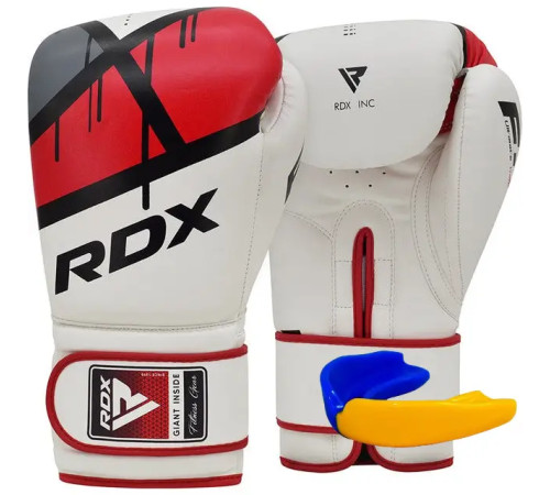 Рукавички боксерські з капою RDX F7 Ego розмір 14 унцій, біло-червоні