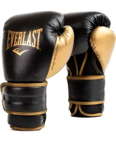 Боксерські рукавиці Everlast POWERLOCK 2R TRAINING GLOVE 10 унцій, чорно-золотисті