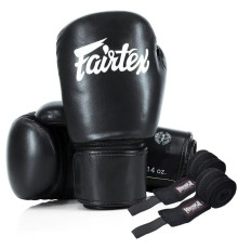Рукавички боксерські з бинтами Fairtex Amateur BGV27 10 унцій, темно-сині