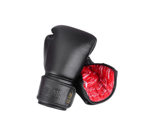 Рукавички боксерські PowerPlay 3014 Indiana Чорні (натуральна шкіра) 12 унцій